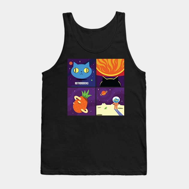 Astrononeko aventure Tank Top by Clement